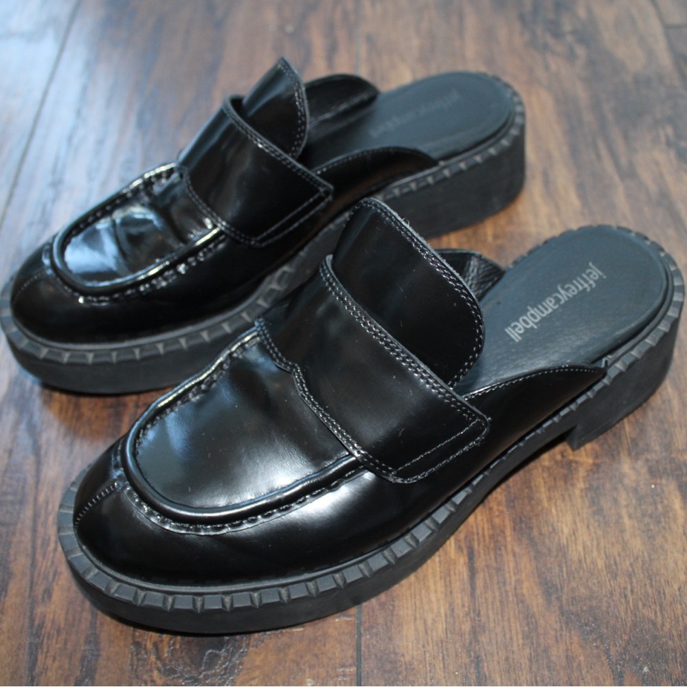 Jeffrey Campbell Biblio Penny Loafer Mules - Picture 4 of 10